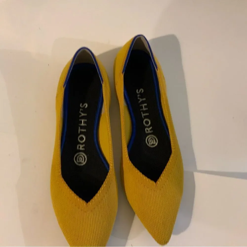 Rothy's The Point Yellow marigold Shoes Flats Women's 6 Rothys China